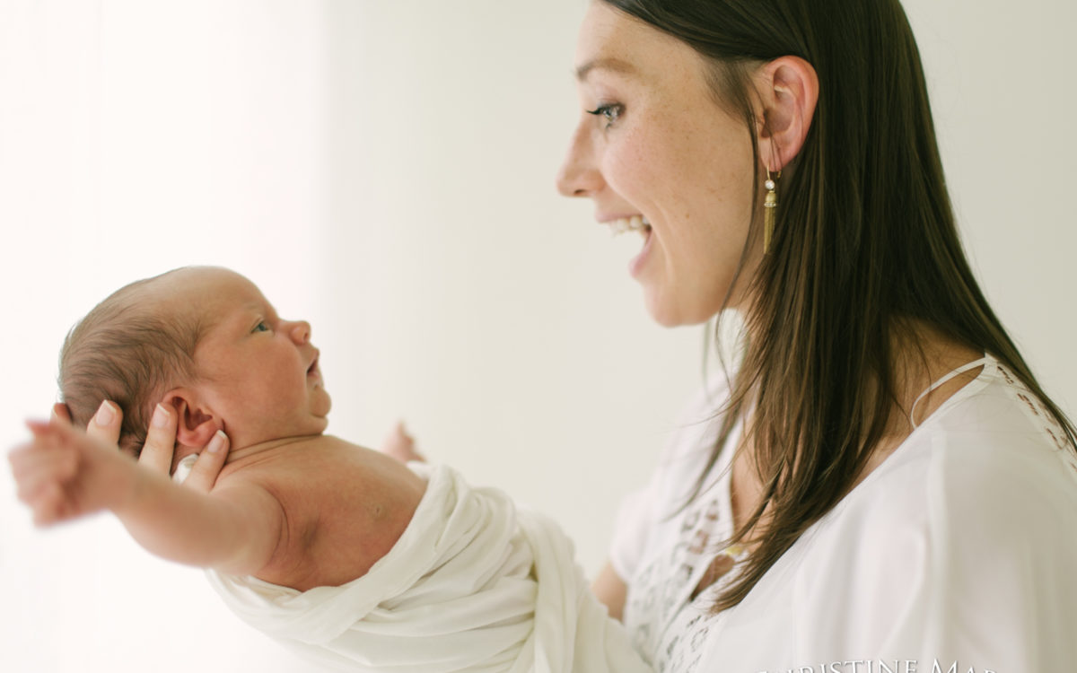 Family of 4 - Toddler and Newborn Studio Portraits | Alpharetta Family Photographer