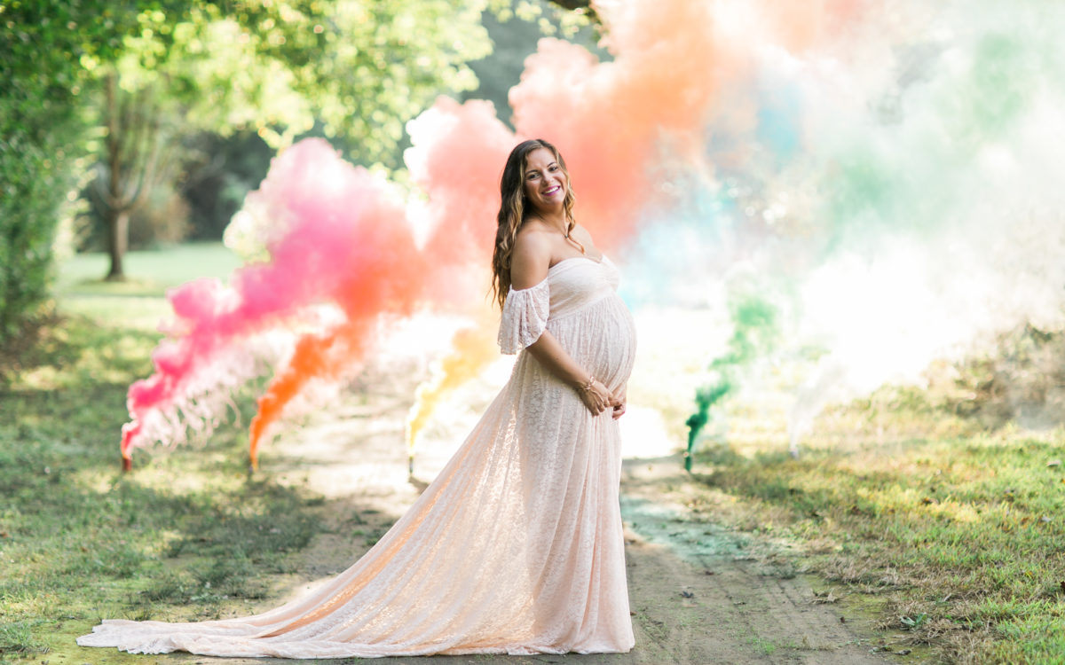 Rainbow Baby ~Smoke Bomb~ Maternity Session | Roswell Maternity Newborn Photographer