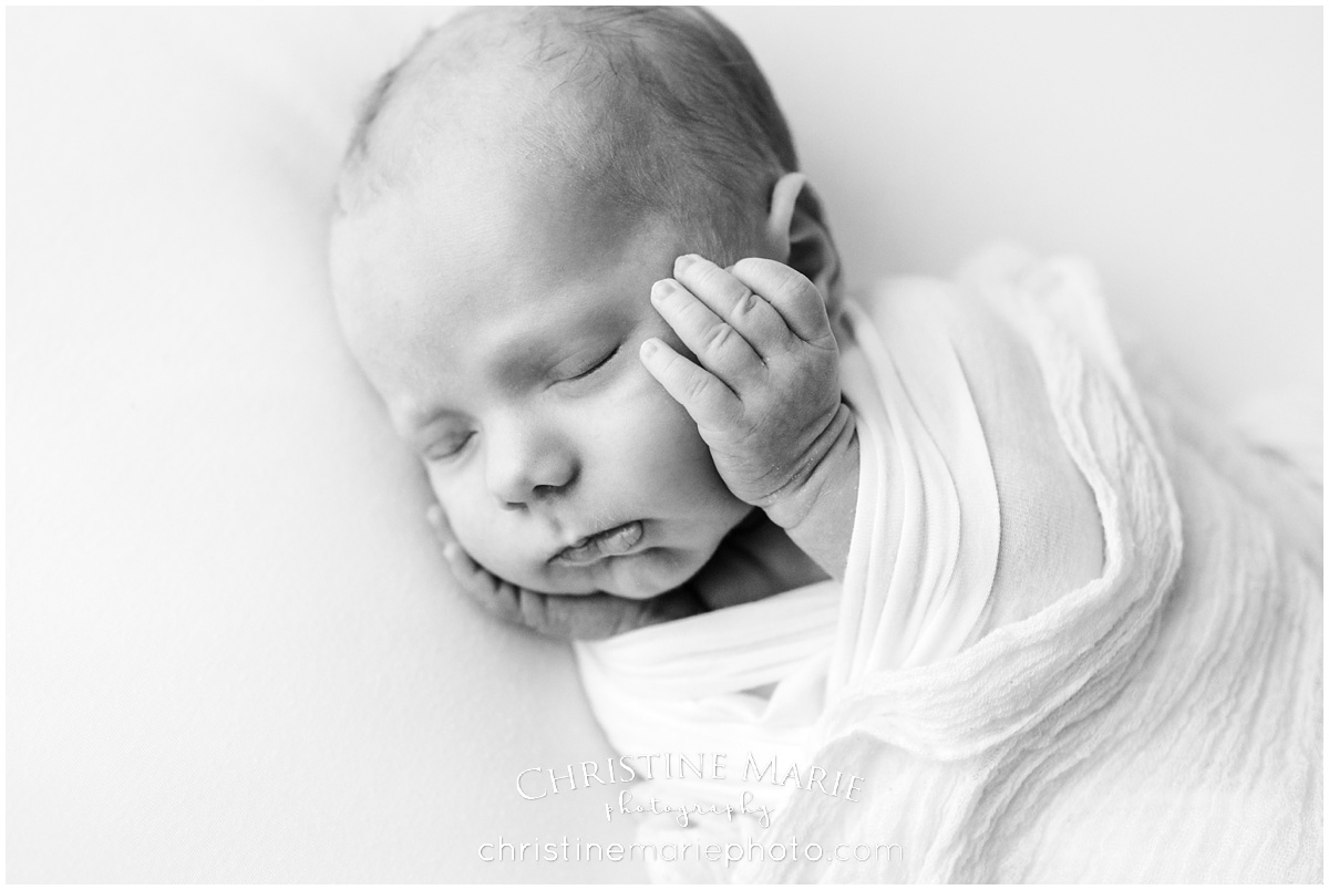 3 week old baby boy studio newborn session | Atlanta Newborn Photographer