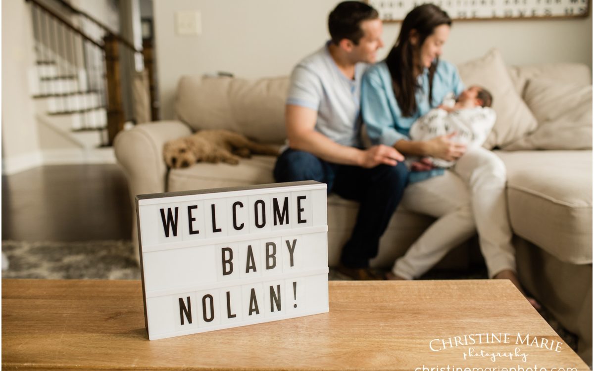 Johns Creek Newborn Photos | In home newborn session with little boys