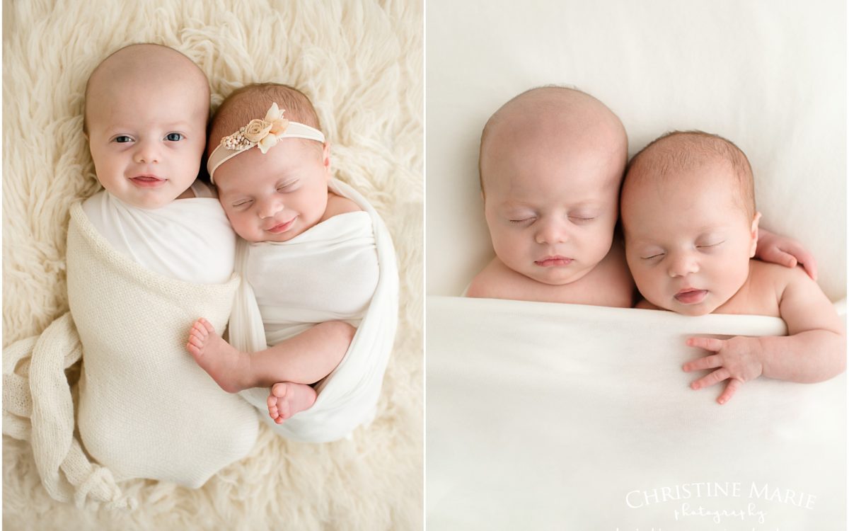 Brother and sister twins - twin newborn photography | Atlanta Newborn Photographer