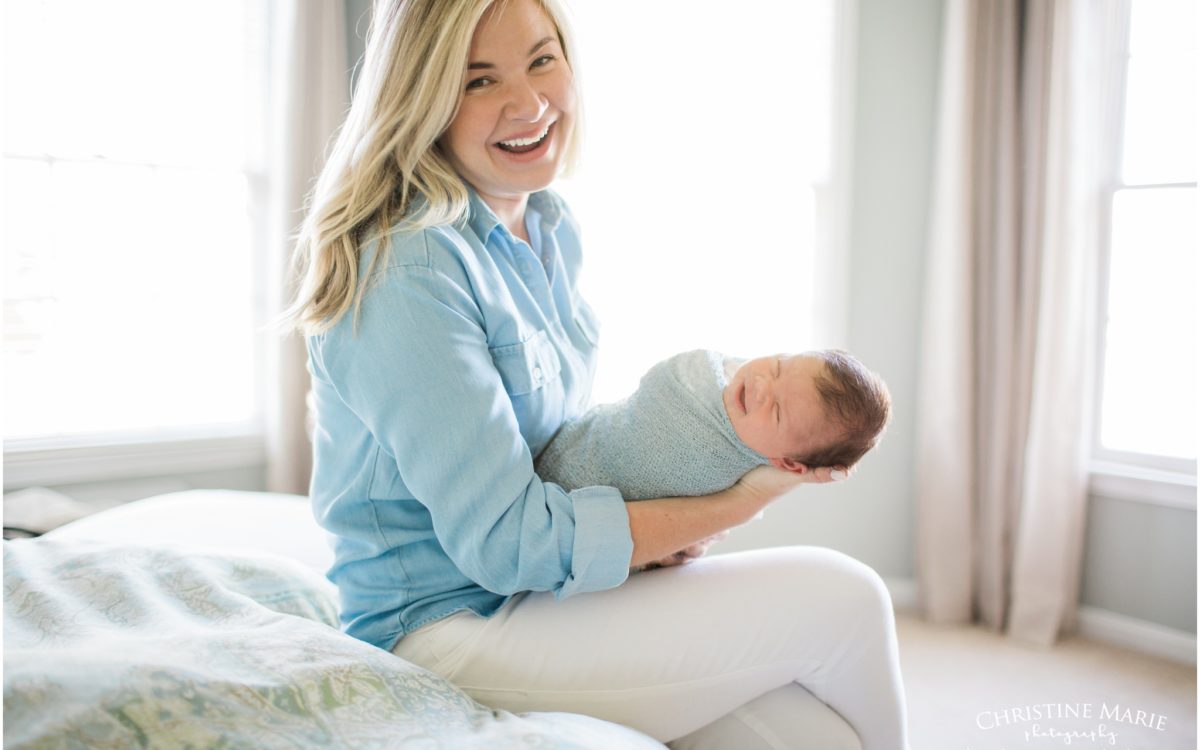 Alpharetta Lifestyle Newborn Photographer | At home, natural newborn session with siblings