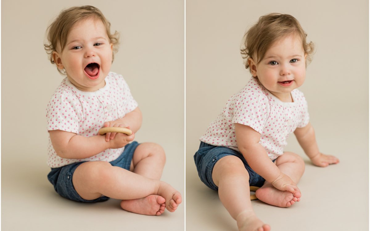 One year old girl ~ studio milestone session | Alpharetta Child Photographer