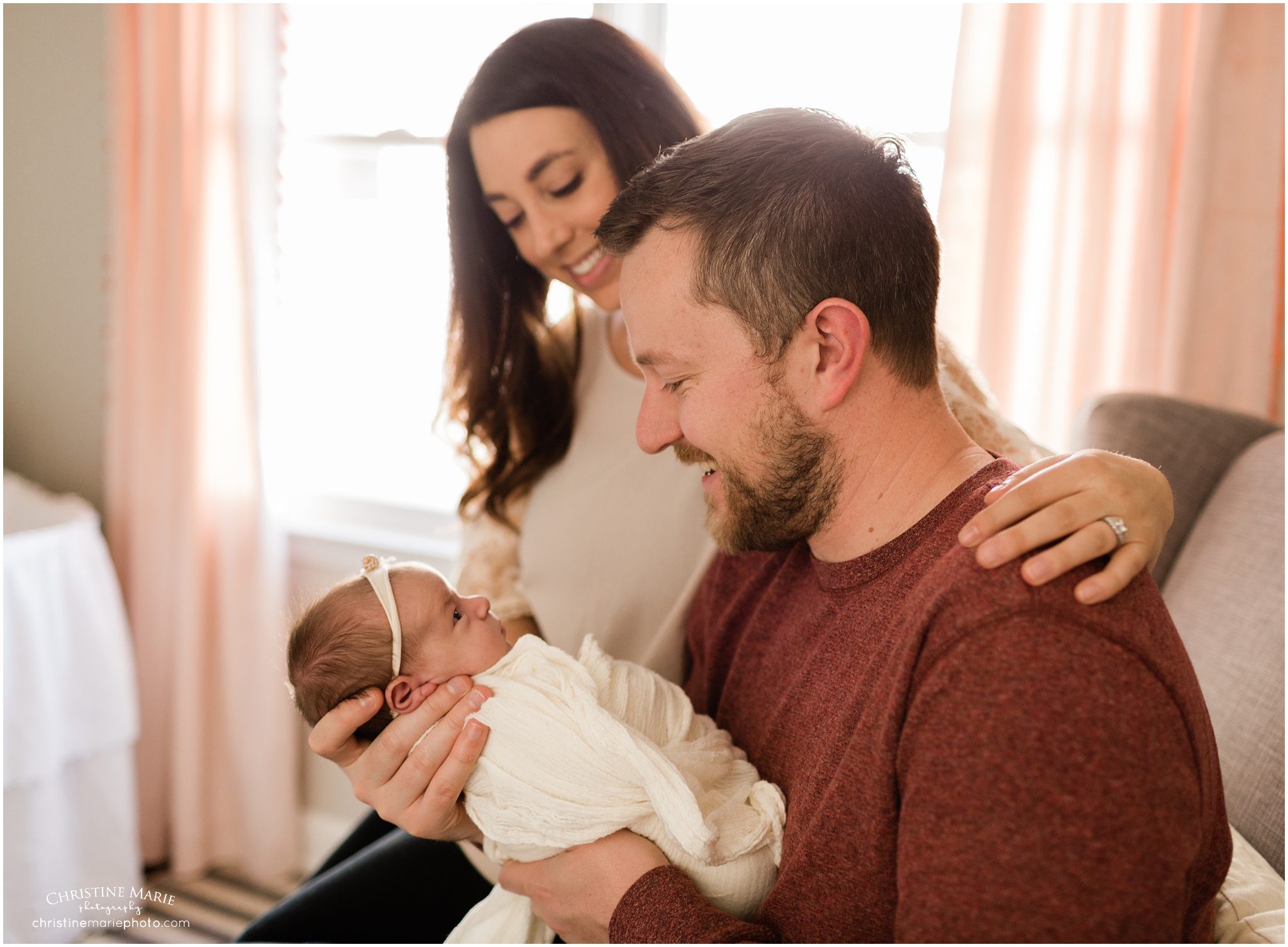 adoring new parents, atlanta lifestyle newborn session