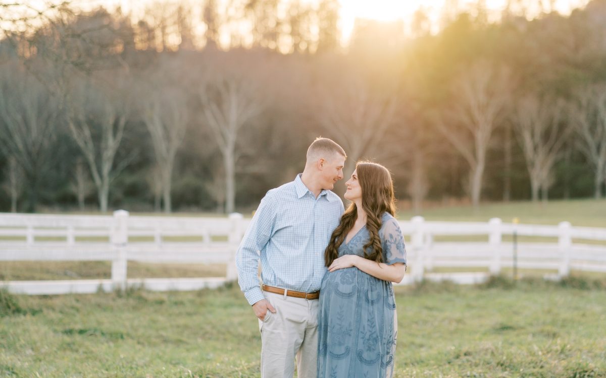 North GA Maternity Photographer | Mountain top and country field maternity photos